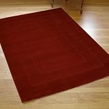 Quality Modern Contemporary Visiona Border Rug Red