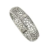1928 Jewelry Silver Vines Stretch Bracelet