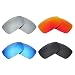 Mryok 4 Pair Polarized Replacement Lenses for Oakley Spike Sunglass - Stealth Black/Fire Red/Ice Blue/Silver Titanium