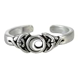Crescent Moon Sterling Silver Toe or Pinky Ring Goddess Body Jewelry