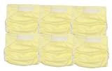 6 Light Yellow Kidalog Baby Love Fitted All-in-one Cloth Diaper with Breathable Built-in Cover