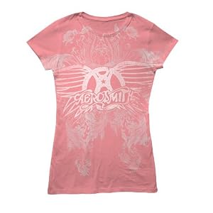 Buy Aerosmith - Young Lust Junior Fitted T-shirt in Salmon by Aerosmith