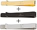 GQ Approved Tie Bar Clip Clasp w/Patented Clips and Stay Tech - 3 Pack w/Matte Silver,Gold & Black The 1-Step Solution to Instant FREE Sophistication for Men-Combine with Cufflinks, Tack or Money Bars