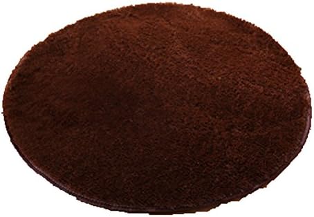 Jiang Bo Super Soft Shaggy Circle Carpet Fitness Yoga Round Mats 120x120cm Computer Chair Rug Cushion Bed Rug (coffee)