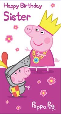 Peppa Pig Sister Birthday Card