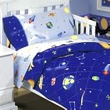Out Of This World - 4pc Space Galaxy Bedding Set - Toddler Planets Bed