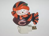 CHICAGO BEARS Team Logo Christmas Touchdown Snowman Night Light