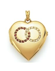 Victor Mayer 18K Gold Diamond Locket With Ruby 18K Yellow Gold