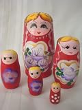 Set of 5 Cutie Nesting Dolls Matryoshka Madness Russian Doll