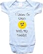 I LISTEN TO EMO WITH MY DADDY! - BigBoyMusic Baby Designs - White, Blue or Pink Onesie / Baby T-shirt