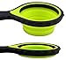 Collapsible portable Silicone Measuring Cups & Spoons 8-Piece Set Folding Great for Traveling Outdoor Camping and Pet food Scoops
