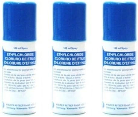 3 Box Ethylchloride Spray Anaesthetic Pain Relief 100 Ml. For Sports
