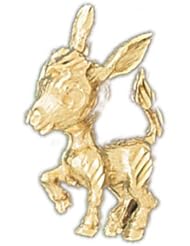 Dazzlers Solid 14 karats gold Donkey Charm Pendant Available in three colors from jewelsberry (weights: 3.6 grams only)