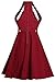 ZKESS Women's Sleeveless Lace Party Club Skater Dress M Size Red