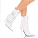 Pleaser Boots Women's MILAN-1022 4 1/2 Pointed Toe Lace-Up Ankle Boot Side Zip Available in 2 Colors