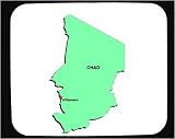 Decorated Mouse Pad with map, chad, africa