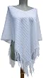 Handmade Lightweight Poncho - Soothing White (MEDIUM/100% Hand-crocheted Border) Handmade Lightweight Poncho - Soothing White (MEDIUM/100% Hand-crocheted Border)