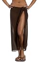 Dotti Women's Solid Georgette Side Tie Long Pareo