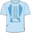 Dumb Dumber Tuxedo Tux Costume Light Blue T-Shirt Tee