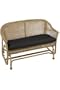 41"w Outdoor Cushion For Settee, 2.5"Hx41"Wx18"D, BLACK SUNBRELLA