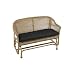 41"w Outdoor Cushion For Settee, 2.5"Hx41"Wx18"D, BLACK SUNBRELLA