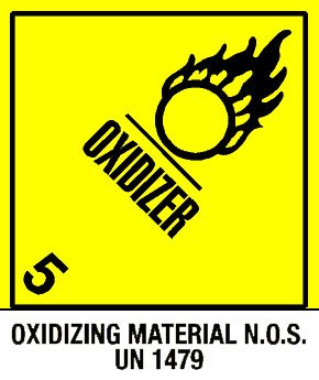 Warning Oxidizer - Oxidizing Material D51