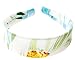 L. Erickson USA 1 1/2 Headband - Summer Daisy Aqua 100% Silk Print