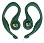 Koss 312 University of Miami SportClip Earphones with Wind Up Storage Case for MP3, CD, DVD Players (White Case)