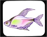 Decorated Mouse Pad with green, sea, purple, fish