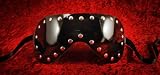 Carneval - Original handmade Venetian mask - Blind Leather black Erotic Line