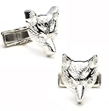 Fox Head Sterling Silver Cufflinks Cuff Links