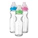 Munchkin Mighty Grip BPA-Free Glass Bottles 3-Pack, 8 oz,Colors Vary