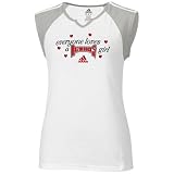 adidas Arkansas Razorbacks White Everyone Loves a Razorbacks Girl Raglan T-shirt