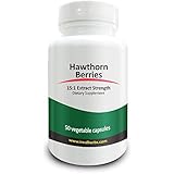 Hawthorn Berry Extract- Superior Support for Heart Nutrition, Improves Energy Levels & Reduces Anxiety - 15:1 Extract Strength, Equal to 10,500 Mg of Hawthorn Berry - 700mg X 50 Vegan Capsules