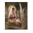 Kwannon Meditating on Human Life Giclee Poster Print, 12x16