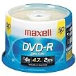 Maxell 16x 4.7 GB DVD-R Spindle (50 Discs)