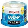 Maxell 16x 4.7 GB DVD-R Spindle (50 Discs)