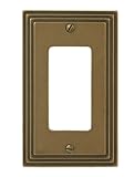 Amerelle 84RRB Steps Cast Metal Wallplate, Rustic Brass