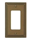 Amerelle 84RRB Steps Cast Metal Wallplate, Rustic Brass