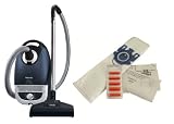 5 PACK OF Solution HEPA S5 SERIES GN Compatible Replacement Vacuum Cleaner Hoover DUST BAGS & 2 x FILTERS Made By Qualtex FOR MIELE SERIES & 5 x Exclusive PINK FLOWER FRESH Air Freshener Sticks - FREEPOST