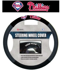 Philadelphia Phillies MLB Poly-Suede Steering Wheel Cover