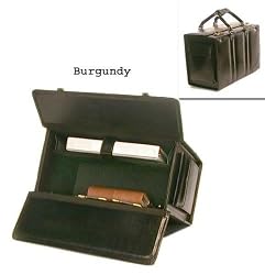 Bond Street 545412BUR Double Handle Leather Catalog Case