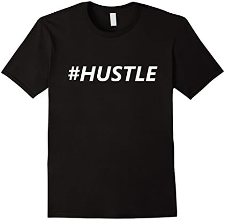 Men's HashTag Hustle #hustle T-Shirt Medium Black