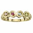 14K Yellow Gold Mother's Ring - 4 Gemstone -- YOU CHOOSE THE COLORS!