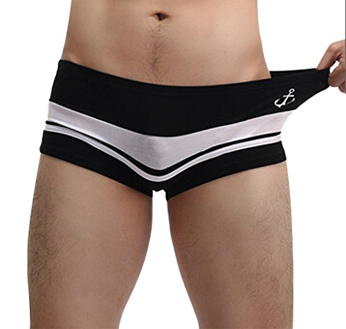 Henrny Mens Colorful Stripes Tight Boxer Shorts