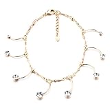 Pugster Clear Crystals Ankle Bracelet Anklet Swarovski Crystal Lobster Clasp
