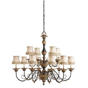 Kichler 2119ACK Francesca 12 Light Two Tier Chandelier in Antique Crackle by Kichler
