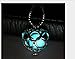 Glow in the Dark Mermaid Tear, Glowing Necklace, Glow in the Dark Tear Drop Necklace, Dainty Necklace, Blue Glow In the Dark Pendant