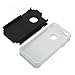 iPhone 6 Case, Lumsing™ Hard Soft Rubber High Impact 2-Piece Double Layer Shockproof Armor Hybrid Defender Case Protective Cover Protection for Apple iPhone 6 (4.7 inch Screen) with Screen Protector (Black/White)