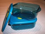 Tupperware VENT N SERVE Small 1 Cup Set of 2 Blue